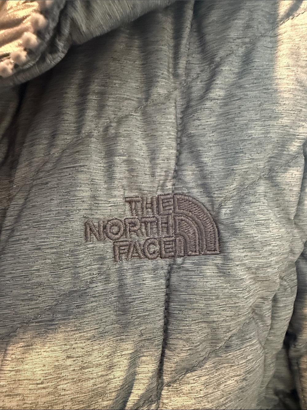 The North Face Women's Quilted Hooded Long Puffer Jacket - Charcoal - Picture 2 of 4